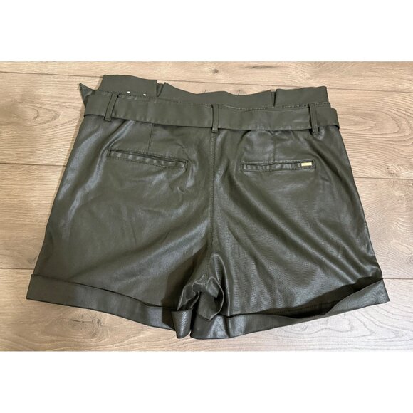 White House Black Market Coated Denim Paperbag Shorts - Picture 10 of 11